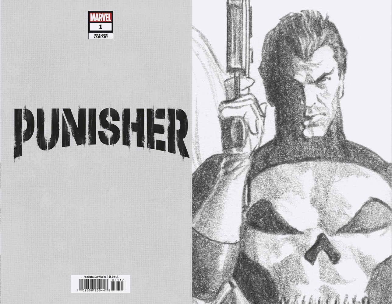 Punisher #1 Alex Ross Timeless Sketch Full Art 200 Copy Variant