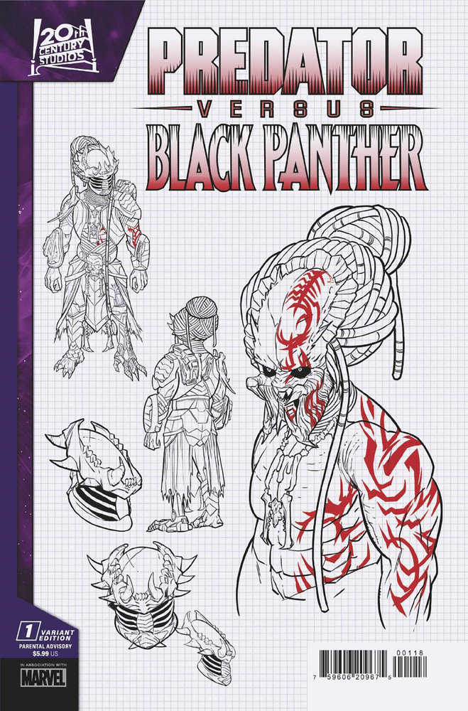 Predator vs Black Panther #1 (Of 4) 10 Copy Variant Edition Design Variant