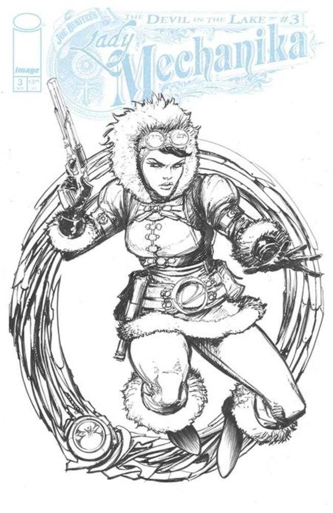 Lady Mechanika The Devil In The Lake #3 (Of 4) Cover C 1 in 10 Joe Benitez Black & White Variant