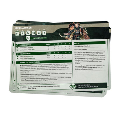 Datasheet Cards - Dark Angels