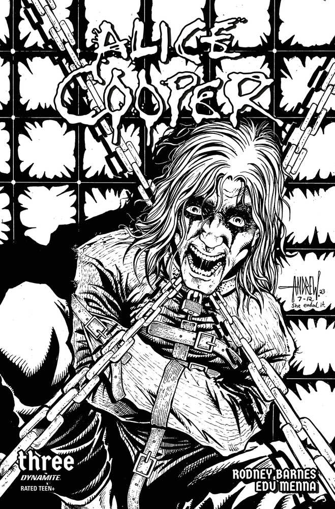 Alice Cooper #3 Cover D 10 Copy Variant Edition Mangum Line Art