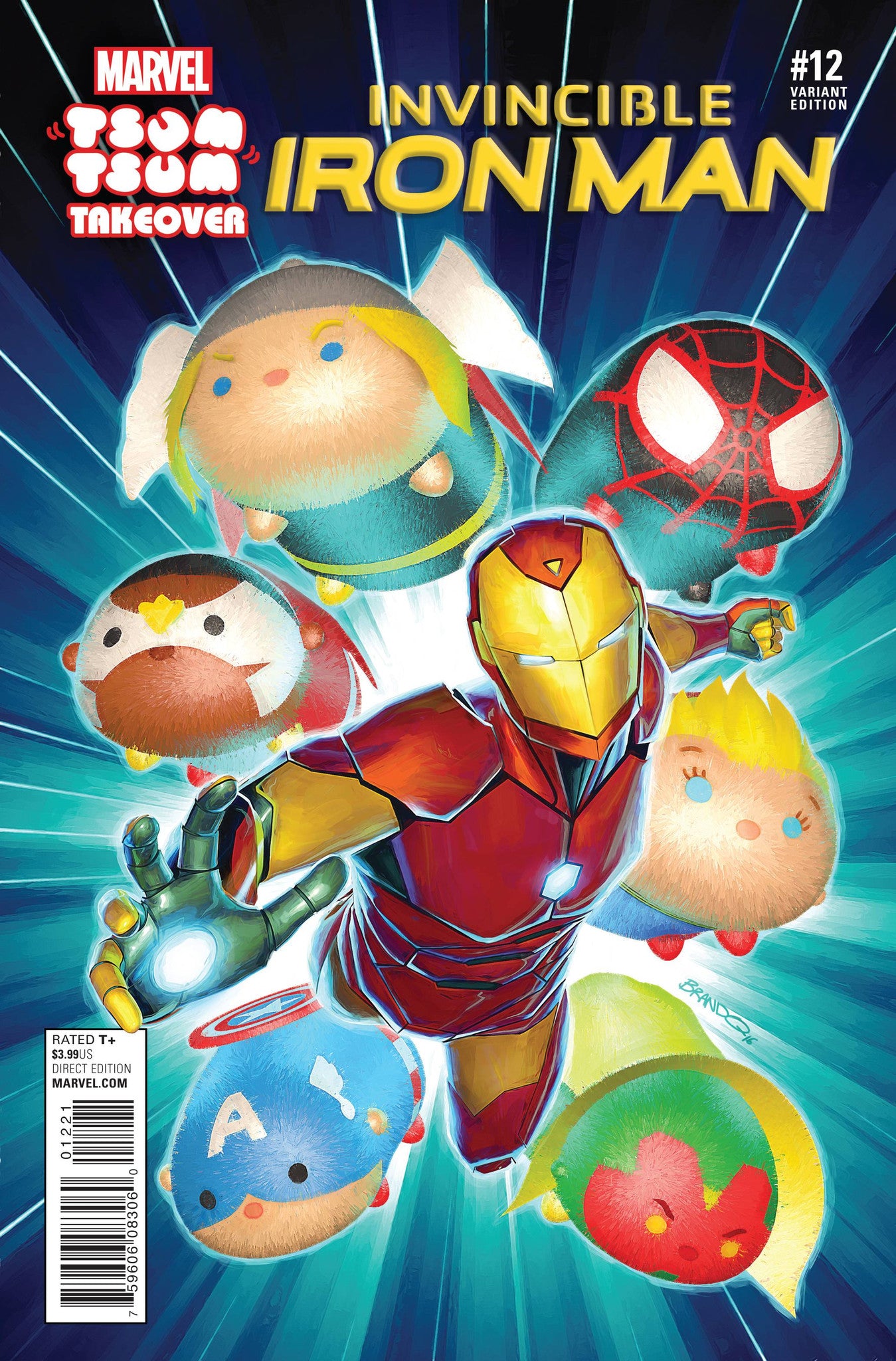 INVINCIBLE IRON MAN #12 PETERSON TSUM TSUM VAR CW2 COVER