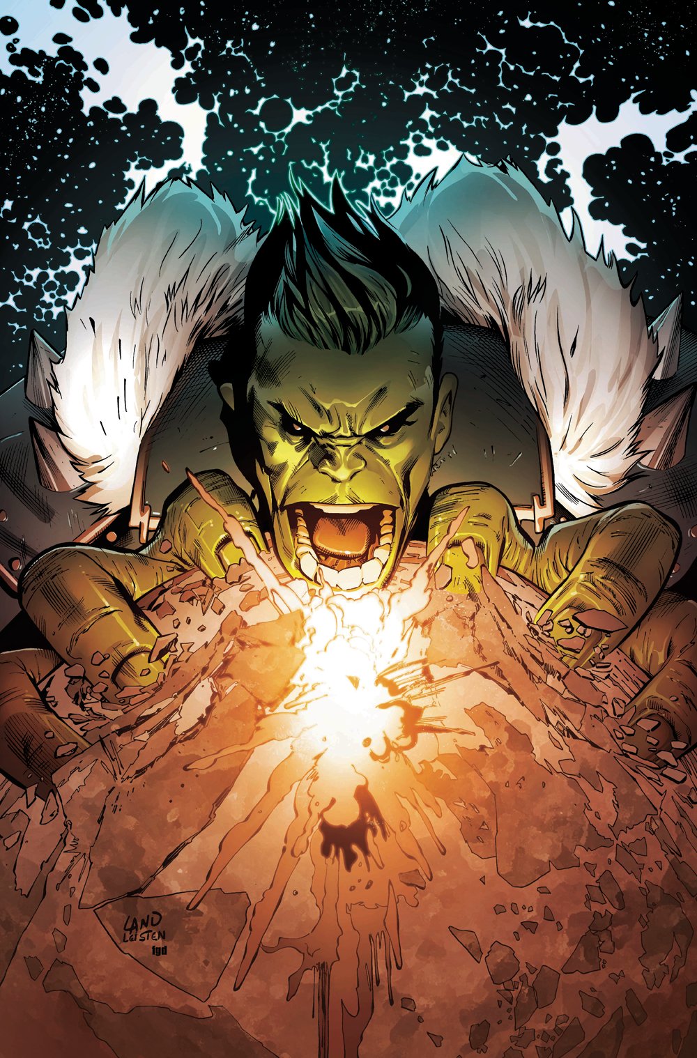 INCREDIBLE HULK BY LAND POSTER