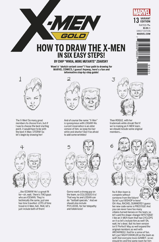 X-MEN GOLD #13 ZDARSKY HOW TODRAW VAR LEG COVER