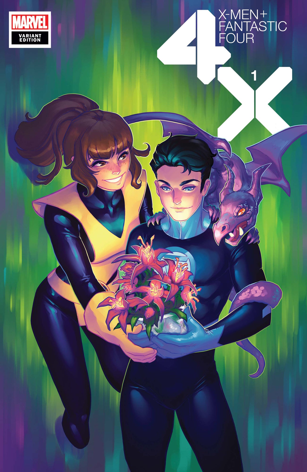 X-MEN FANTASTIC FOUR #1 (OF 4) HETRICK FLOWER VAR