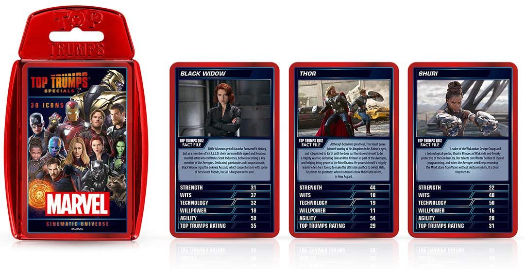 MARVEL CINEMATIC UNIVERSE TOP TRUMPS SPECIALS CARD GAME