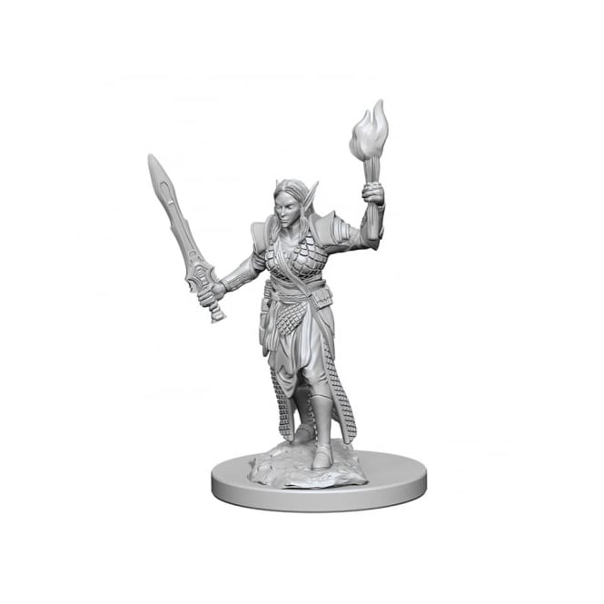 Elf Female Fighter : Pathfinder Deep Cuts Unpainted Miniatures