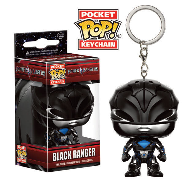 Power Rangers Pocket POP! Movies Vinyl Keychain Black Ranger 4 cm